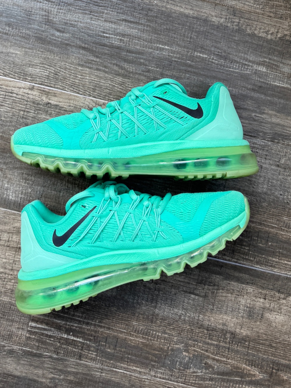 Nike Womans Air Max Hyper Punch (698903-303) Green Running Shoes Sneakers Sz-8 - Picture 2 of 5